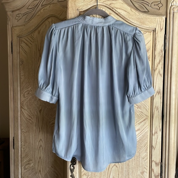 Philosophy Blue Puff Sleeve Blouse with Buttoned Relaxed Fit - Picture 5 of 5